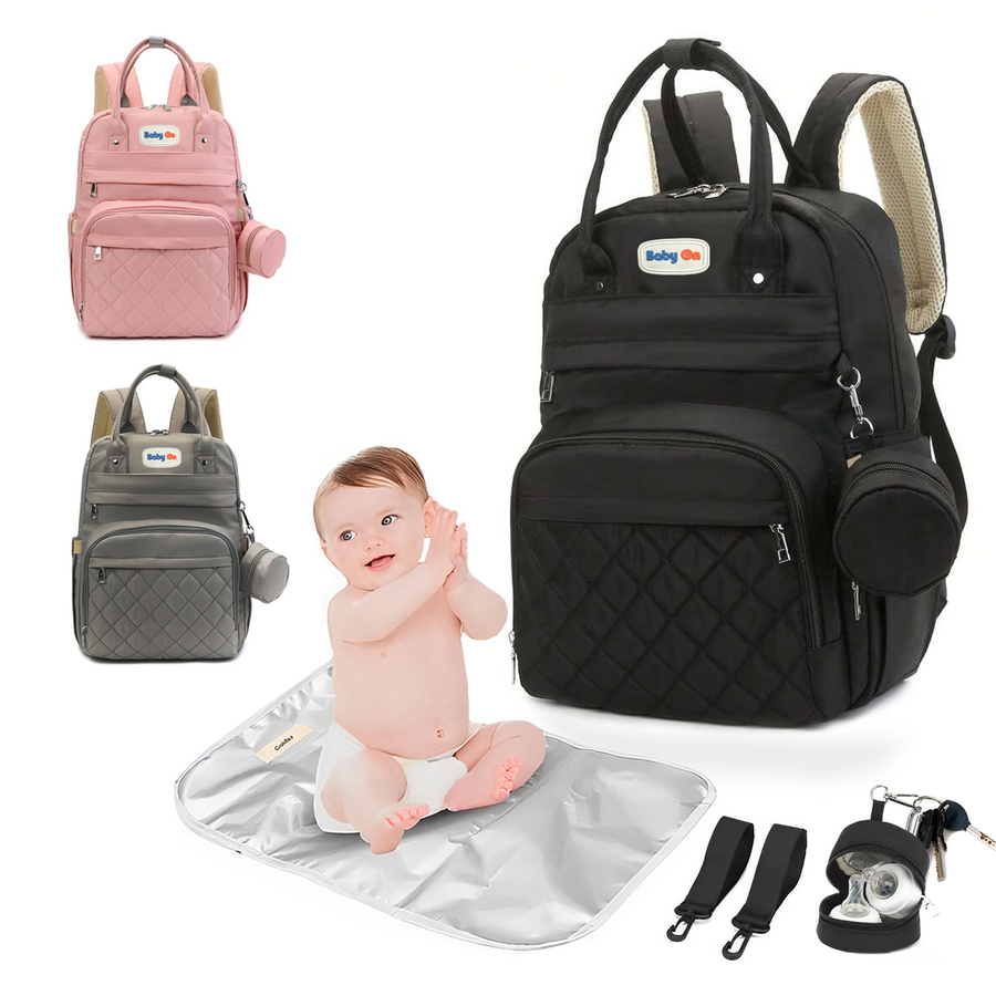 Morral Pañalera De Lujo Con Monedero Y Cambiador Para Bebe
