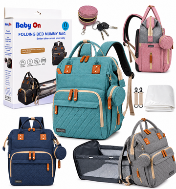 Morral Pañalera Tipo Cuna Con Cambiador 3 en 1