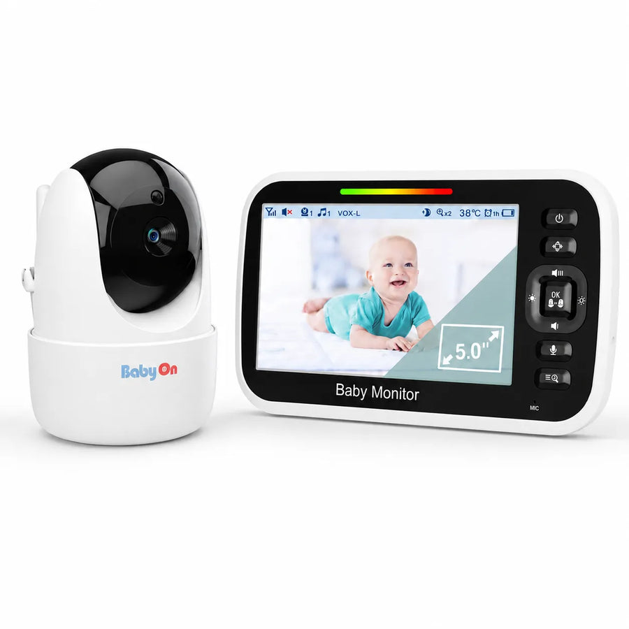 Monitor Bebé Cámara 5” Sin WiFi Visión Nocturna Audio Bidireccional BABY ON
