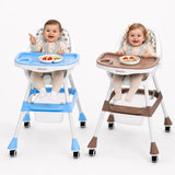 Silla Comedor Para Bebé Evolutivo Baby On 4 en 1 Multifuncional - Con Ruedas Segura