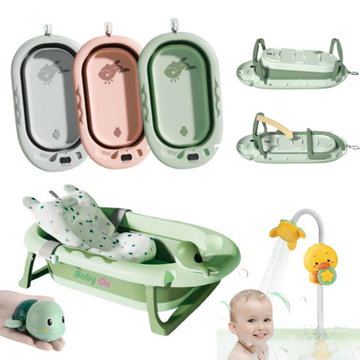 Bañera Plegable GRANDE! BabyOn + Ducha Electrica + Nadador
