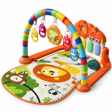 Gimnasio de piano Baby On con tapete didáctico y sonido
