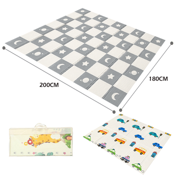 Tapete Extra Grande Plegable Para Bebé 200x180 Cm Doble Faz