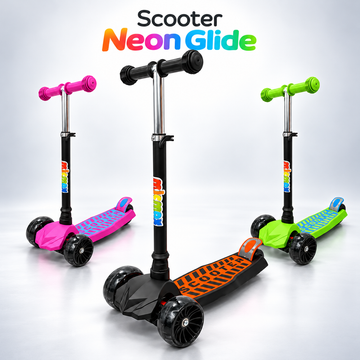 Scooter Neon Glide Baby On de 4 Ruedas LED con Dirección por Inclinación
