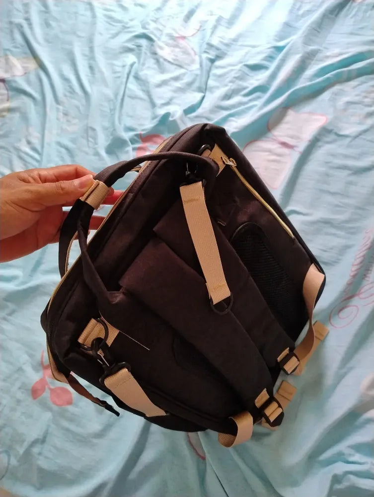 Foto de reseña de Cliente Baby On sobre Morral Pañalera Tipo Cuna 3 en 1 con Cambiador Baby On USB y 3 Bolsillos Térmicos