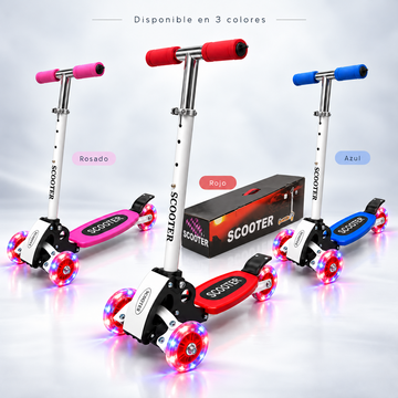 Scooter Baby On disponible en rosado rojo y azul