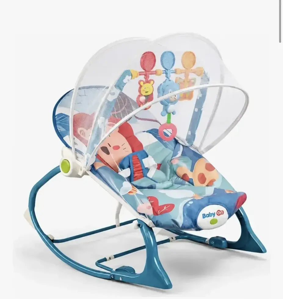 Foto de reseña de Cliente Baby On sobre Silla mecedora eléctrica para bebé Baby On NS4-1 Rey de la Selva